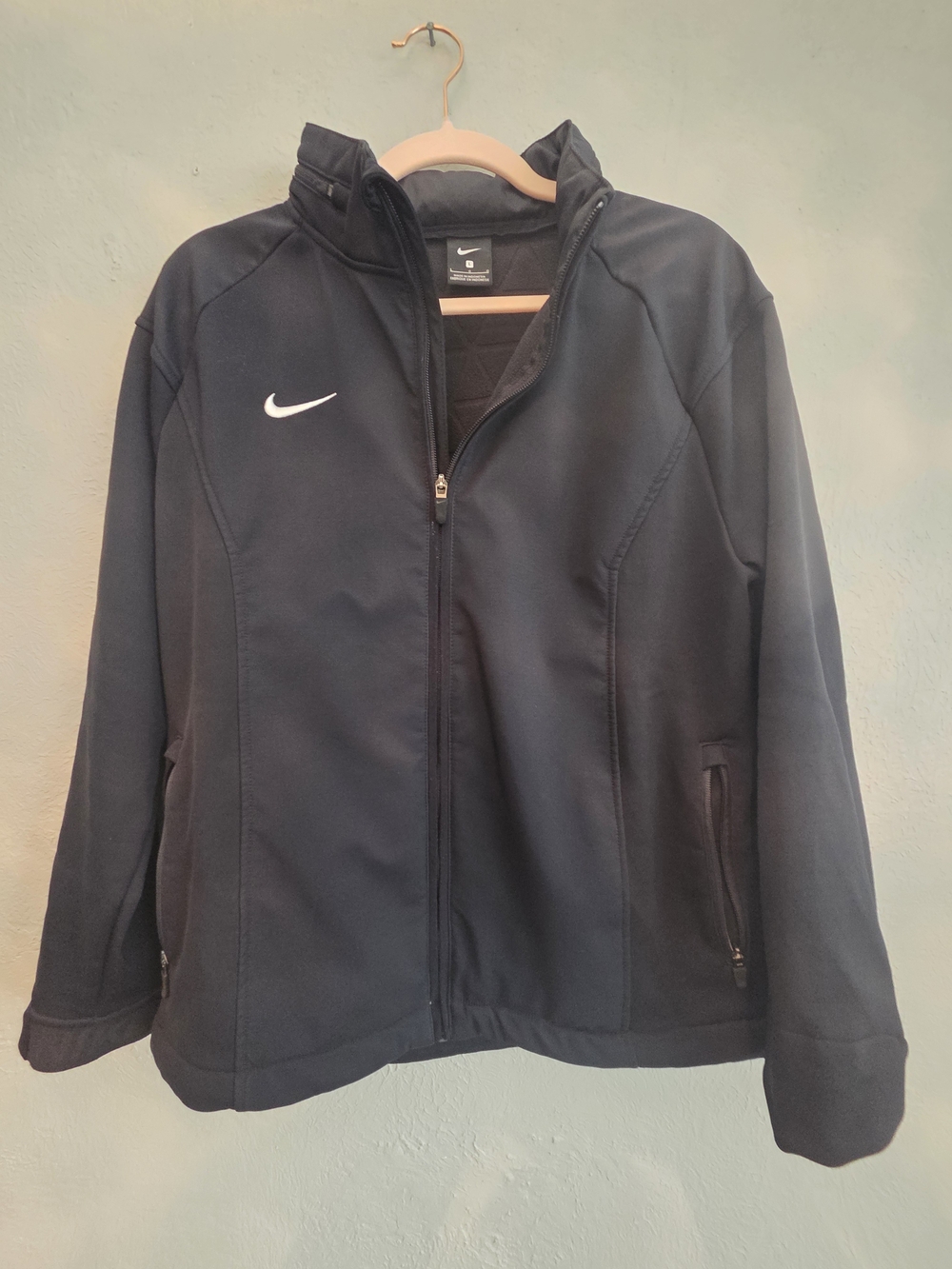 Nike Team Sphere Womans Black Full-Zip Coaches Jacket Sz L